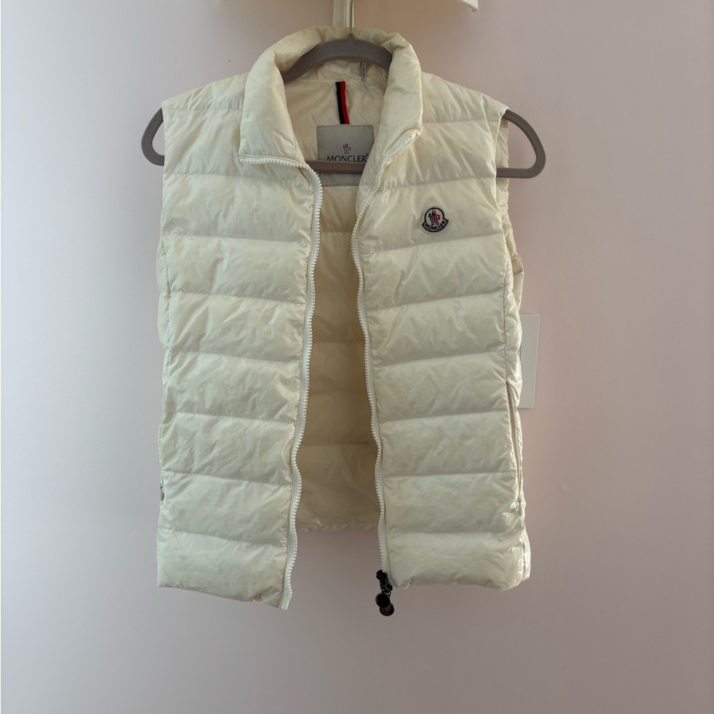 Moncler Women's Cream Quilted Vest
